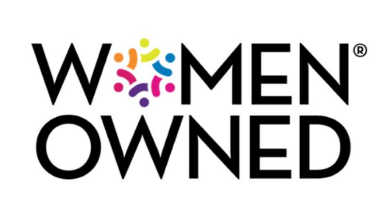 The women owned logo on a white background.